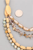 FIONA BEADED WOOD LAYERED NECKLACE