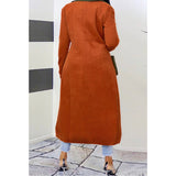WOMENS  COLOR BLOCK BELTED LONG TRENCH COAT