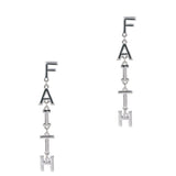 FAITH BELIEF DANGLE EARRINGS