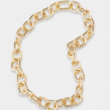 WOMENS GOLD FALL ANCHOR CHAIN LINK NECKLACE